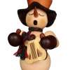 Christian Ulbricht Räuchermännchen*Räuchermännchen Schneemann mit Leier, 24 cm, von