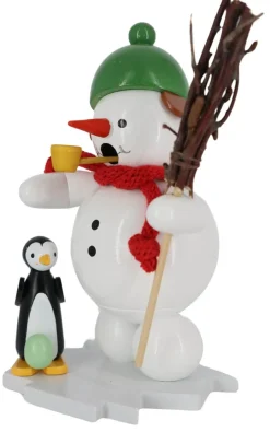 Zenker Räuchermännchen*Räuchermännchen Schneemann mit Pinguin, 12 cm, von Ralf