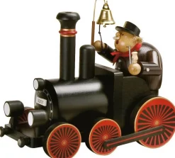 KWO Räuchermännchen*Räuchermännchen Set Lokomotive mit Lokführer, 2-teilig, 22 cm von
