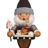Christian Ulbricht Auslaufartikel | Räuchermännchen*Räuchermännchen Spielzeughändler, grau, 21 cm von
