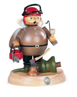 Müller Kleinkunst Räuchermännchen*Räuchermännchen Waldarbeiter mit Motorsäge von