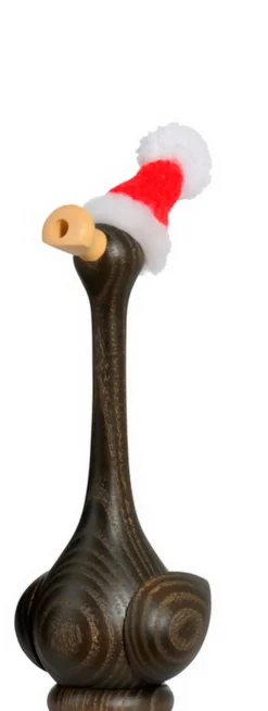 KWO Räuchermännchen*Räuchermännchen Weihnachtsente Gustav im Farbton - Mooreiche, 17 cm von