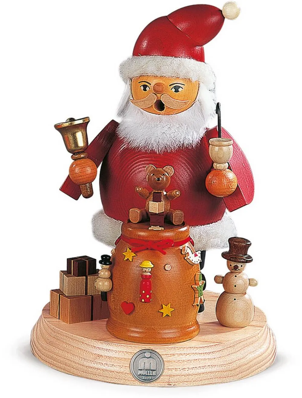 Müller Kleinkunst Räuchermännchen*Räuchermännchen Weihnachtsmann, 19 cm von