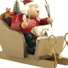 KWO Räuchermännchen*Räuchermännchen Weihnachtsmann im Schlitten, 18 cm von