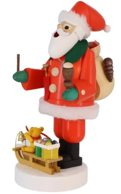 Richard Glässer GmbH Räuchermännchen*Räuchermännchen Weihnachtsmann mit Schlitten, 19 cm von Richard Glässer