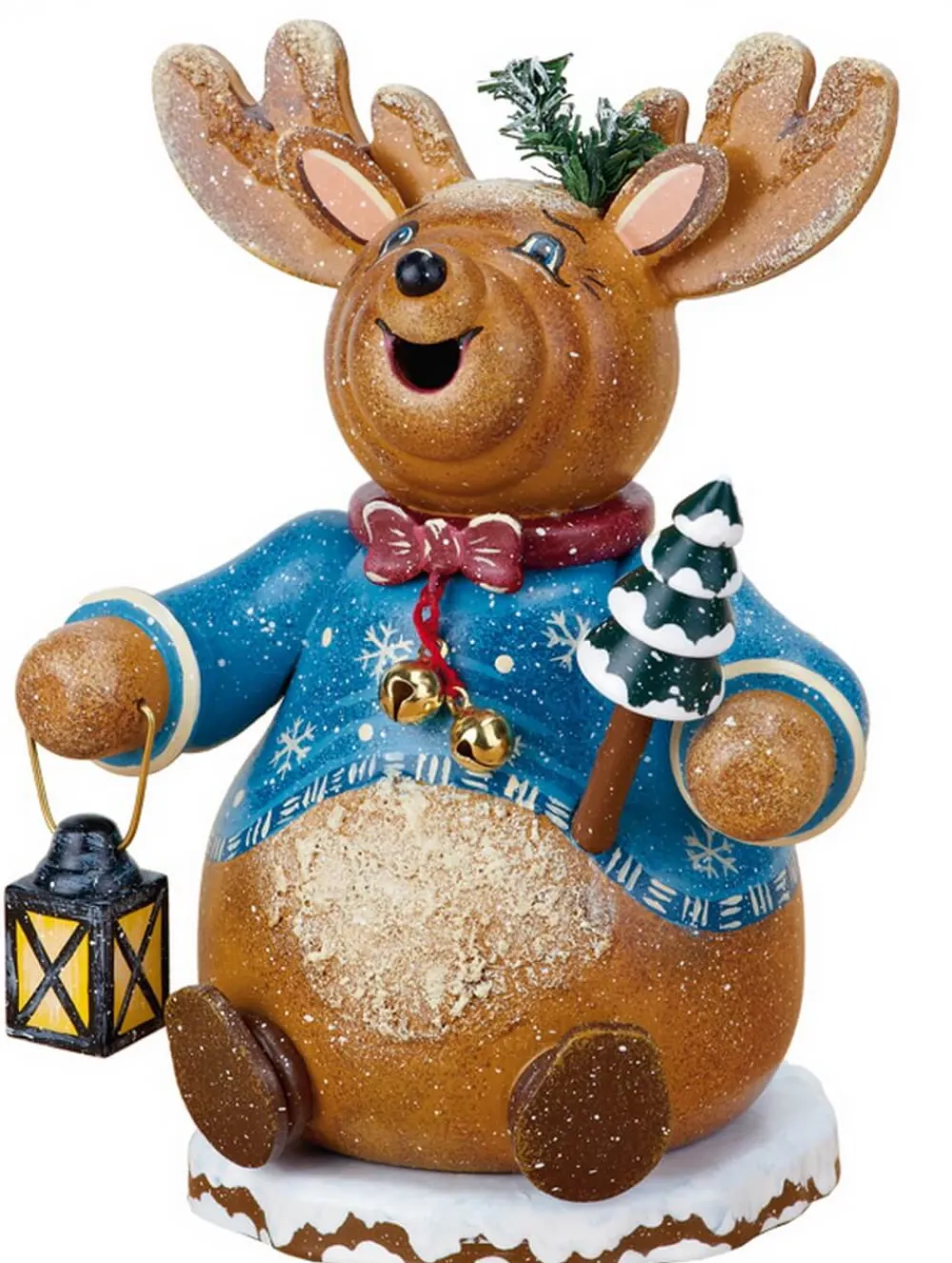 Hubrig Volkskunst Neuheiten | Räuchermännchen*Räuchermännchen Wichtel - Rentier von