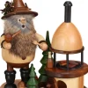 DWU Drechselwerkstatt Uhlig Räuchermännchen*Räuchermännchen Wichtel am Grillofen, 26 cm von