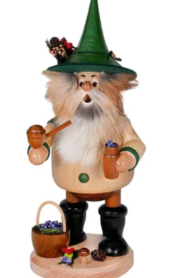 DWU Drechselwerkstatt Uhlig Räuchermännchen*Räuchermännchen Wichtel Blaubeerensammler, 26 cm von DWU