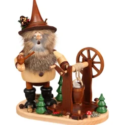 DWU Drechselwerkstatt Uhlig Räuchermännchen*Räuchermännchen Wichtel Haspelknecht, 26 cm von