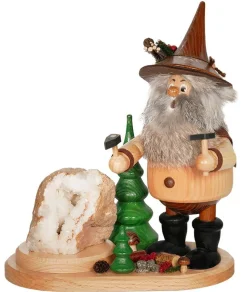 DWU Drechselwerkstatt Uhlig Räuchermännchen*Räuchermännchen Wichtel Hauer, 26 cm von