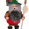 DWU Drechselwerkstatt Uhlig Räuchermännchen*Räuchermännchen Wichtel mit Eichenblatt, rot, 25 cm von DWU