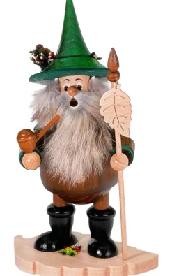 DWU Drechselwerkstatt Uhlig Räuchermännchen*Räuchermännchen Wichtel mit Buchenblatt, 25 cm von DWU