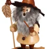 DWU Drechselwerkstatt Uhlig Räuchermännchen*Räuchermännchen Wichtel mit Erlenblatt, 18 cm von