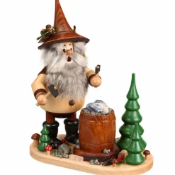 DWU Drechselwerkstatt Uhlig Räuchermännchen*Räuchermännchen Wichtel Schürfer, 26 cm von