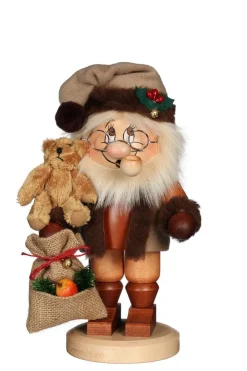 Christian Ulbricht Neuheiten*Räuchermännchen Wichtel Weihnachtsmann mit Teddybär, 28 cm von