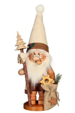 Christian Ulbricht Neuheiten | Auslaufartikel*Räuchermännchen Wichtel Weihnachtsmann mit Stab, 39 cm, von