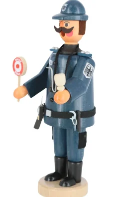 Karl Werner Räuchermännchen*Räuchermännchen Zöllner in blauer Uniform von