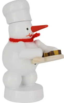 Zenker Holzfiguren & Dekofiguren*Schneemann Bäcker mit Nußecken, , 8 cm von Ralf