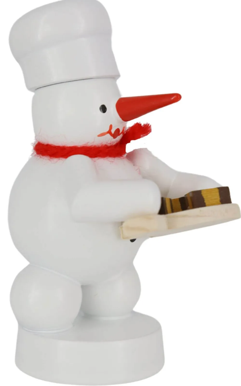 Zenker Holzfiguren & Dekofiguren*Schneemann Bäcker mit Nußecken, , 8 cm von Ralf