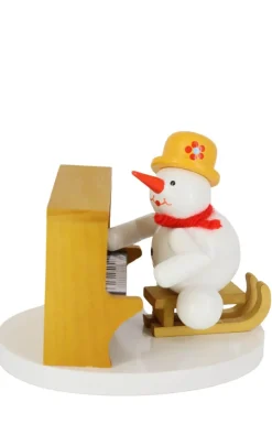 Zenker Holzfiguren & Dekofiguren*Schneemann Klavierspieler, , 8 cm von Ralf