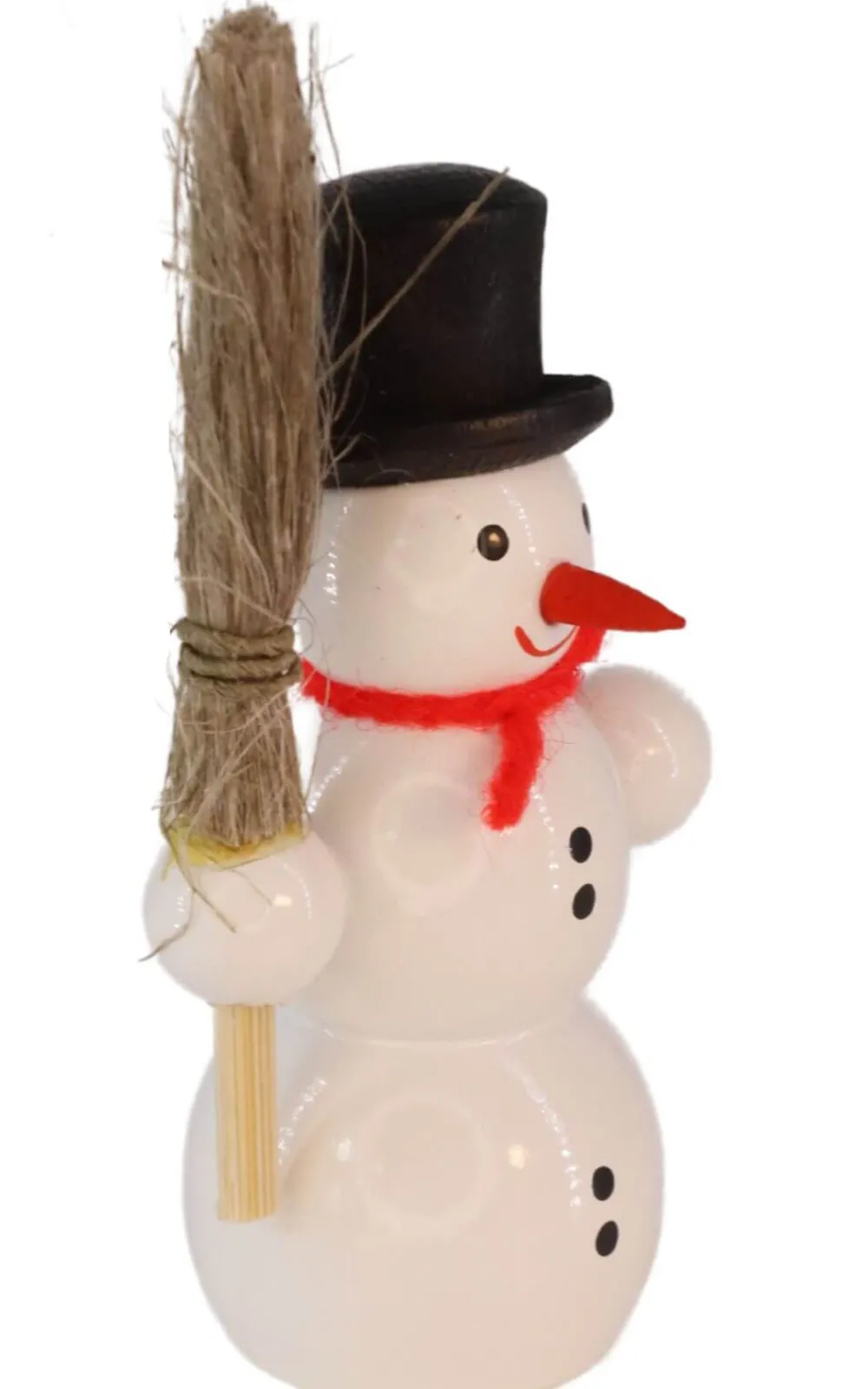 SEIFFENcom by Nestler GmbH Neuheiten*Schneemann mit Besen, 6 cm von SEIFFEN.COM