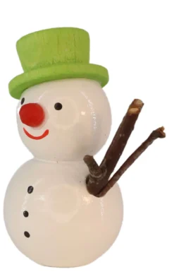 SEIFFENcom by Nestler GmbH Weihnachtsfiguren*Schneemann mit grünem Hut, 4 cm von SEIFFEN.COM