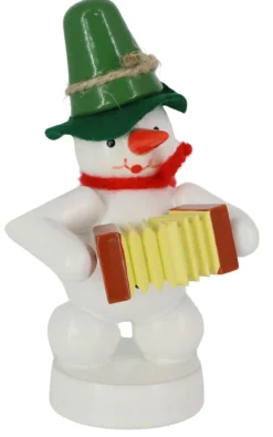 Zenker Holzfiguren & Dekofiguren*Schneemann Musikant mit Concertina, , 8 cm von Ralf