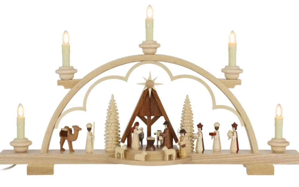 Müller Kleinkunst Neuheiten | Bestseller*Schwibbogen Christi Geburt mit Krippe, 57 cm von