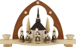 Müller Kleinkunst Schwibbogen*Schwibbogen für Wachskerzen mit Kurrende, 30 cm von