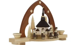 Müller Kleinkunst Schwibbogen*Schwibbogen für Wachskerzen mit Kurrende, 30 cm von