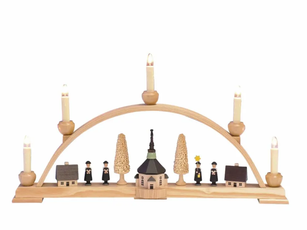 Knuth Neuber Auslaufartikel | Schwibbogen*Schwibbogen mit Seiffener Kirche, , 53 cm von