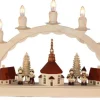 SEIFFENcom by Nestler GmbH Neuheiten | Schwibbogen*Schwibbogen Seiffener Dorf mit Romy Thiel Kindern, 38 cm von SEIFFEN.COM