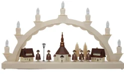 SEIFFENcom by Nestler GmbH Schwibbogen*Schwibbogen Seiffener Dorf mit Seiffener Kurrende von SEIFFEN.COM