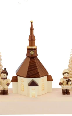 SEIFFENcom by Nestler GmbH Schwibbogen*Schwibbogen Seiffener Dorf mit Thiel Kinder und 3-facher Beleuchtung von SEIFFEN.COM