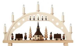 Spielwarenmacher Günther Bestseller | Schwibbogen*Schwibbogen Seiffener Kirche gotisch, 53 cm von