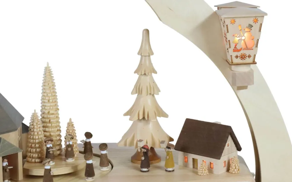 Richard Glässer GmbH Einzelstücke | Schwibbogen*Schwibbogen Seiffener Kirche mit Kurrende und Spielwerk, 80 cm von Richard Glässer