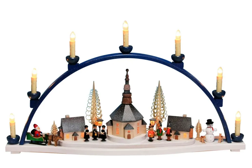 Knuth Neuber Einzelstücke | Schwibbogen*Schwibbogen Seiffener Weihnachtslandschaft, 67 cm von