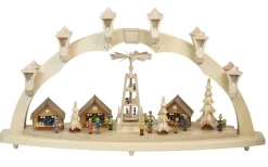 Richard Glässer GmbH Einzelstücke | Schwibbogen*Schwibbogen Weihnachtsmarkt, 80 cm von Richard Glässer