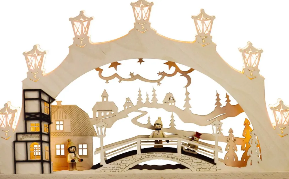 Weigla Holzkunst Schwibbogen*Schwibbogen Winterkind Erzgebirge von Weigla