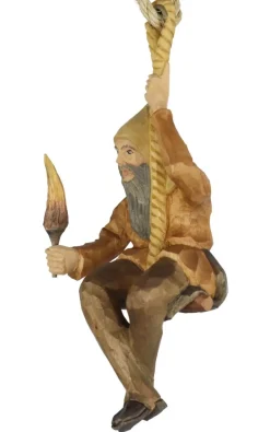 Schnitzkunst aus dem Erzgebirge Einzelstücke | Holzschnitzereien*Seilfahrt, , geschnitzt, 36 cm von