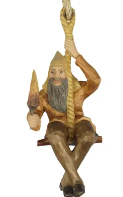 Schnitzkunst aus dem Erzgebirge Holzschnitzereien*Seilfahrt, geschnitzt, , 18 cm von