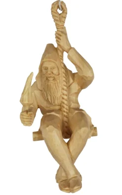Schnitzkunst aus dem Erzgebirge Holzschnitzereien*Seilfahrt geschnitzt, , 14 cm von