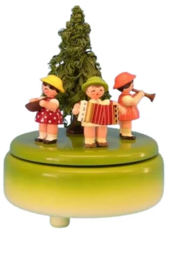 Figurenland Uhlig GmbH Spieluhr / Spieldose*Spieluhr mit 3 Instrumentenkindern, von
