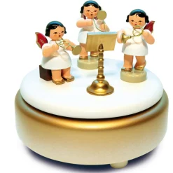 Figurenland Uhlig GmbH Spieluhr / Spieldose*Spieluhr mit 3 Instrumentenengel mit roten Flügeln von