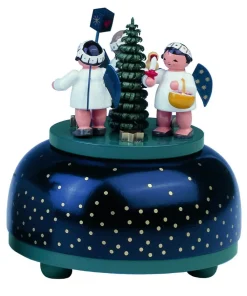 KWO Neuheiten | Spieluhr / Spieldose*Spieluhr mit Weihnachtsengel "We wish you a Merry Christmas", 11 cm, farbig von