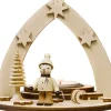 Weigla Holzkunst Neuheiten | Kerzenhalter Weihnachten*Teelichthalter Winterkind mit Schlitten von Weigla