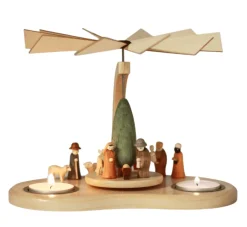 Theo Lorenz Weihnachtspyramiden*Teelichtpyramide mit Heiliger Familie, 17 cm von
