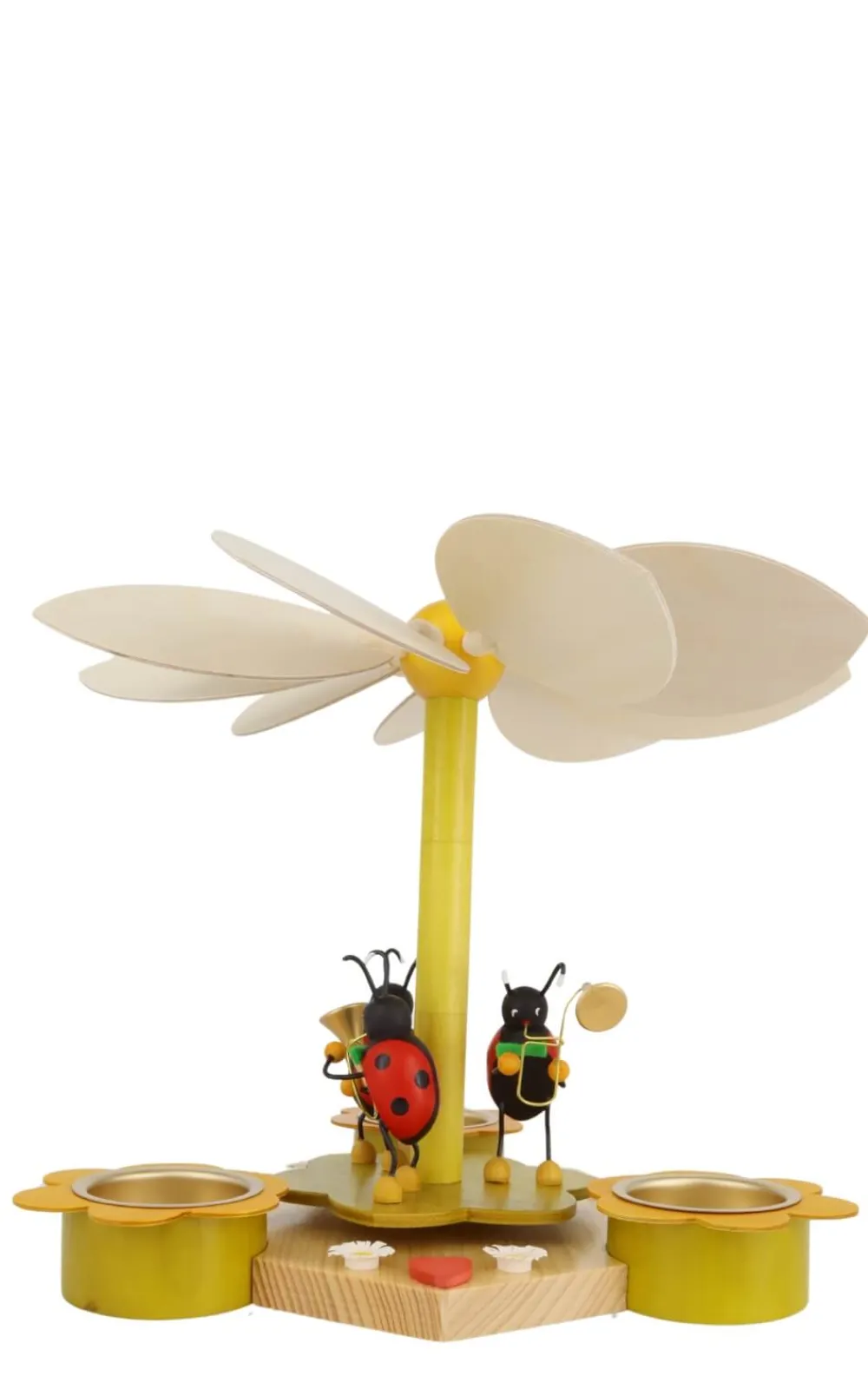 Zenker Osterpyramide & Osterkerzenhalter*Teelichtpyramide mit Käfermusikanten, 19 cm von Ralf