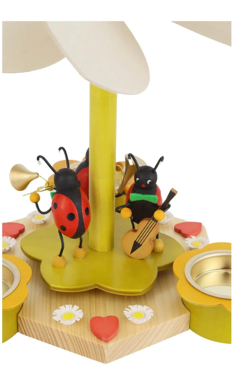 Zenker Osterpyramide & Osterkerzenhalter*Teelichtpyramide mit Käfermusikanten, 19 cm von Ralf