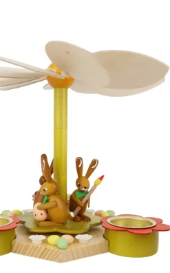 Zenker Neuheiten | Osterpyramide & Osterkerzenhalter*Teelichtpyramide mit Osterhasen, 19 cm von Ralf
